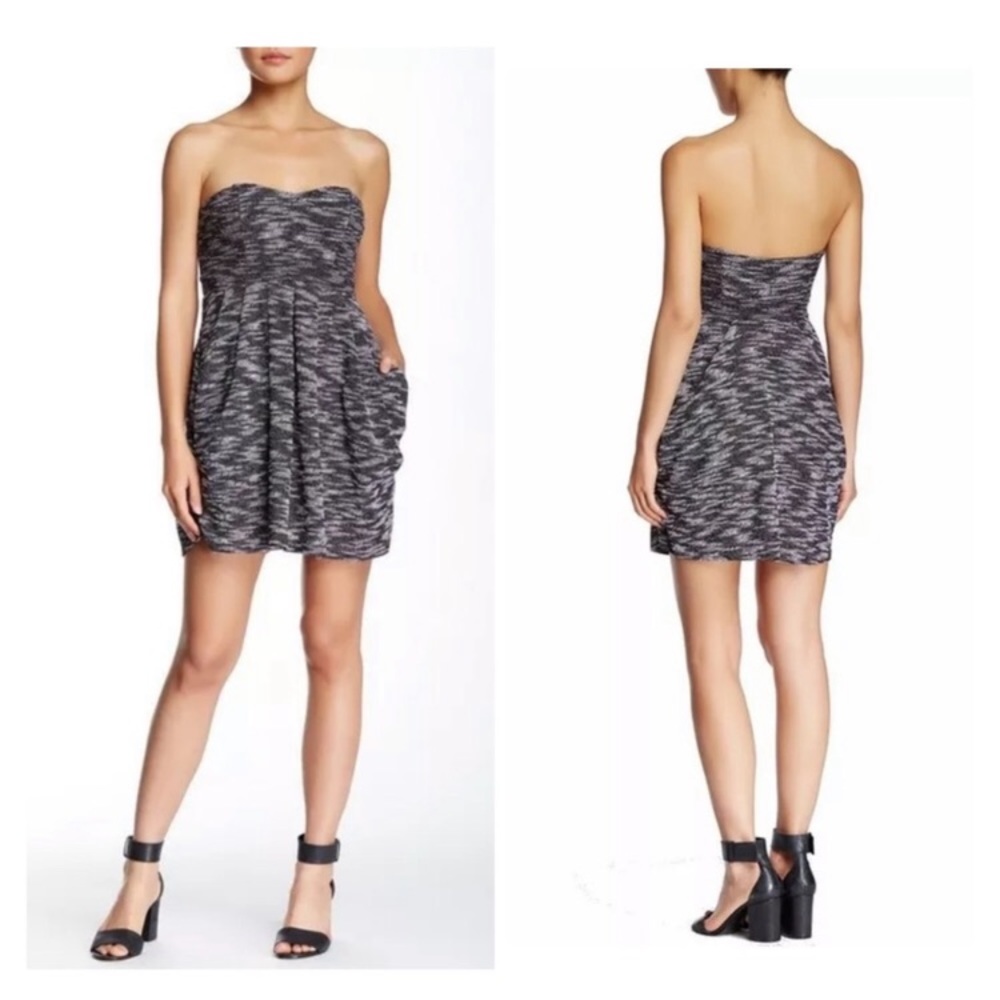 Free People Nyima fit & flare pocketed strapless sweetheart neckline dress